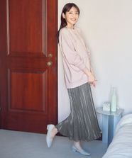 【オンワード】 any SiS>スカート 【洗える】オーロラプリーツ スカート シルバーグレー 2 レディース
