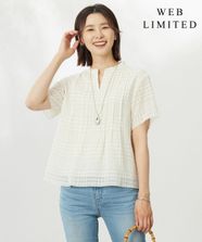【オンワード】 J.PRESS LADIES>トップス 【WEB限定カラーあり・洗える】シアーチェック カットソー 【WEB限定カラー】アイボリー×オフギンガム M レディース