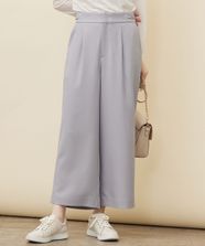 【オンワード】 any SiS S（小さいサイズ）>パンツ 【洗える】ビットポイント ワイドパンツ ブルーグレー 0 レディース