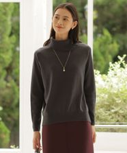 【オンワード】 J.PRESS LADIES>トップス 【洗える】SOFT TOUCH WOOL リブ切り替え ニット スレート M レディース