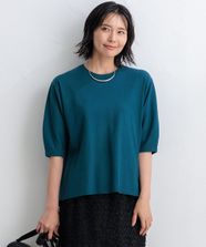 【オンワード】 23区>トップス 【ご好評につきカラー追加/洗える】ヴィスコースストレッチ バックデザイン ニット ダークグリーン 40 レディース