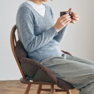W構造ゲルクッション内蔵! 腰を包むあったかマイソファ〈ダークブラウン〉【送料無料】