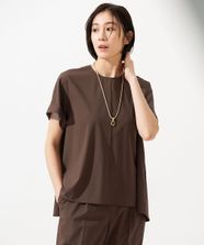 【オンワード】 自由区>トップス 【カタログ掲載・セットアップ対応・接触冷感・UVケア・洗える】ファンクショナルクロス ブラウス ブラウン 40 レディース