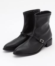 【オンワード】 ICB>シューズ 【先行予約】ストレッチベルトショートブーツ ブラック 24 レディース