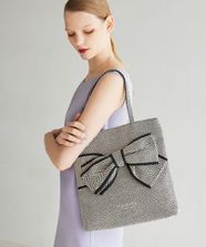 【オンワード】 TOCCA>バッグ 【A4サイズ対応・一部カラー撥水】T CADEAU NEW BAG フラットトートバッグ ヘリンボーン柄 F レディース