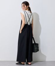 【オンワード】 any FAM L（大きいサイズ）>オールインワン・サロペット 【2SET/洗濯機可】プルオーバー×キャミサロペットセット ブラック 4 レディース