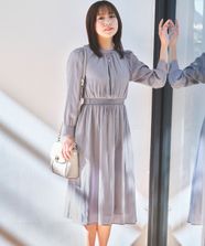 【オンワード】 any SiS S（小さいサイズ）>ワンピース 【低身長企画】フェミニンギャザー ワンピース ラベンダー Q レディース