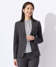 【オンワード】 J.PRESS LADIES S（小さいサイズ）>ジャケット/アウター 【セットアップ対応】BAHARIYE PINHEAD テーラード ジャケット グレー P7 レディース