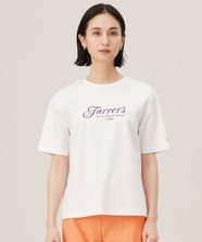 【オンワード】 自由区 L（大きいサイズ）>トップス 【カタログ掲載・洗える】グラフィックロゴ Tシャツ オフ×ブラック 46 レディース
