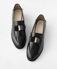 【オンワード】 TOCCA>シューズ NOBLE RIBBON LOFER SHOES ローファー ブラック 37 レディース