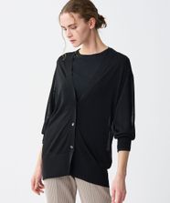 【オンワード】 uncrave>トップス 【接触冷感・手洗い可】ラスターシアーニット ロングカーディガン ブラック F レディース