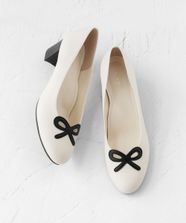 【オンワード】 TOCCA>シューズ 【晴雨兼用・抗菌消臭・防水】FRENCH RIBBON RAINPUMPS レインパンプス アイボリー 39 レディース