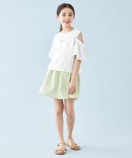 【オンワード】 UNFILO>パンツ 【110-150cm】FINE MOVE ラップキュロット ライトグリーン 140 キッズ