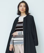 【オンワード】 23区>トップス 【洗える】コットンポリエステルストレッチ オーバーサイズ ニット オフ×ブラック 38 レディース