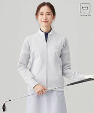 【オンワード】 23区GOLF>トップス 【WOMEN】【ウォッシャブル】フルジップニットブルゾン ライトグレー 2 レディース