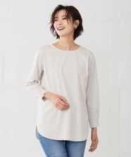 【オンワード】 J.PRESS LADIES S（小さいサイズ）>トップス ベーシックジャージー ロングTシャツ カットソー ライトグレー S レディース