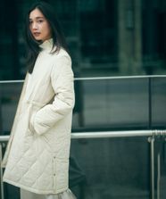 【オンワード】 23区 L（大きいサイズ）>ジャケット/アウター 【杏さん着用/撥水加工】 中綿 ロング パディング アウター ベージュ 46 レディース