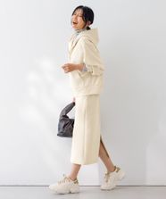 【オンワード】 UNFILO>スカート BEAUTY FORM JERSEY Iラインスカート クリーム L レディース