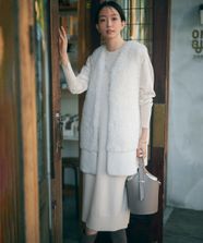 【オンワード】 23区>ワンピース 【洗える】ウールカシミヤ ニットワンピース ベージュ 38 レディース