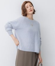 【オンワード】 23区 L（大きいサイズ）>トップス 【滝沢眞規子さん着用】クルーネック ヘアリー ニット サックスブルー 44 レディース