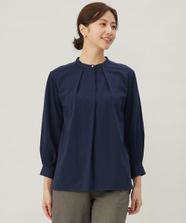 【オンワード】 J.PRESS LADIES>トップス シャツジャージー バンドカラー カットソー ネイビー M レディース