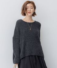 【オンワード】 23区 L（大きいサイズ）>トップス 【滝沢眞規子さん着用】ベビーアルパカ クロップド ニット グレー 44 レディース