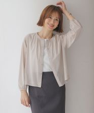 【オンワード】 J.PRESS LADIES>トップス 【洗える】シアー カーディガン ベージュ L レディース