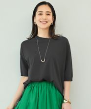 【オンワード】 自由区 L（大きいサイズ）>トップス 【接触冷感・UVカット・SHIHOさん着用・WEB限定カラーあり】クレープストレッチプルオーバー ニット [新色]バーント 44 レディース