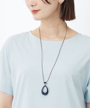 【オンワード】 J.PRESS LADIES>アクセサリー マーブルオーバルネックレス ネイビー F レディース