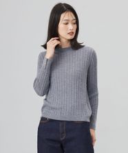 【オンワード】 J.PRESS LADIES L（大きいサイズ）>トップス 【洗える】KNIT BASIC クルーネック ニット トップグレー T15 レディース