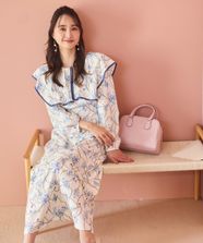 【オンワード】 any SiS>ワンピース 【洗える】スカーフデザインプリント ワンピース アイボリーベース 3 レディース