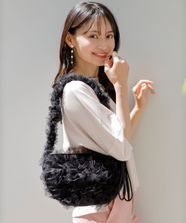【オンワード】 any SiS>バッグ エアリーチュール ショルダーバッグ ブラック 2 レディース