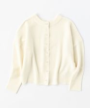 【オンワード】 UNFILO>トップス 【新色追加/洗える】ふわふわニット パールボタンカーディガン オフ S レディース
