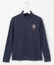 【オンワード】 23区GOLF>トップス 【WOMEN】ハーフジッププルオーバー 着回しやすく長く愛用できる 総柄ながらもシック ネイビー 1 レディース