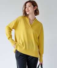 【オンワード】 23区>トップス 【洗える】ウールテンジク Vネック ニット イエロー 38 レディース