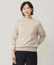 【オンワード】 J.PRESS LADIES>トップス 【洗える】CASHMERE BLEND スタンドカラー ニット トップベージュ L レディース