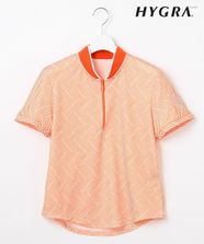 【オンワード】 23区GOLF>トップス 【WOMEN】「HYGRA」幾何柄清涼カットソー 接触冷感 UVケア 吸水速乾 ヒップラインカバー オレンジ 0 レディース