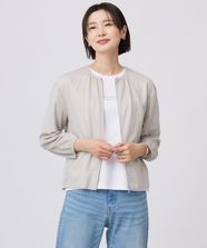 【オンワード】 J.PRESS LADIES>トップス 【接触冷感・洗える】シアー ブルゾン グレージュ M レディース