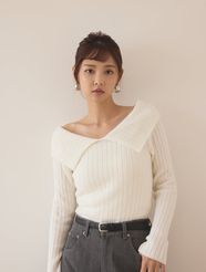 【fifth/フィフス】ビッグカラーニットトップス
