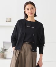 【オンワード】 自由区>トップス 【XSサイズ～/洗える】ペーパーブレンド カーディガン ブラック 32 レディース