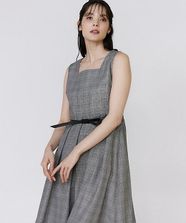 ベージュ ワンピース グレンチェック ketty cherie（ケティシェリー 