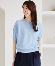 【オンワード】 any SiS>トップス 【洗える】ドルマンスリーブラメ ニット ライトブルー 2 レディース