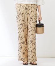 【オンワード】 23区>パンツ 【Indian Factory】フラワーエンブロイダリー ワイドパンツ ベージュ 36 レディース