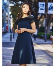 【オンワード】 TOCCA>ワンピース 【00サイズあり・洗える】FLY FRERRY ドレス ネイビー×ブラック 2 レディース
