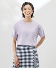【オンワード】 J.PRESS LADIES>トップス 【洗える】COTTON POLYESTER 袖ボタン ニット ラベンダー F レディース