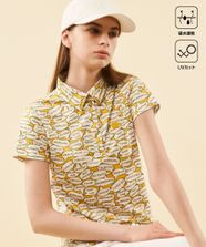 【オンワード】 23区GOLF>トップス 【WOMEN】【吸水速乾/UVカット】YELL総柄プリントポロシャツ イエロー 1 レディース