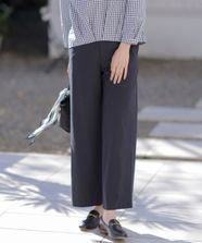【オンワード】 J.PRESS LADIES>パンツ 【セットアップ対応・洗える】セルロースリネンストレッチ ワイド パンツ ネイビー 9 レディース