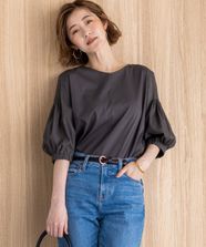 【オンワード】 23区>トップス 【新色追加/洗える】スムースデザイン パフスリーブ カットソー グレー 38 レディース