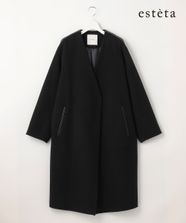 【オンワード】 23区 S（小さいサイズ）>ジャケット/アウター 【エステータ】MTRウールカシミヤリバー コート ブラック 32 レディース