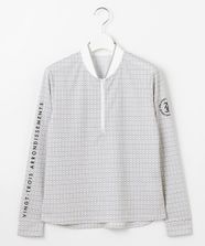 【オンワード】 23区GOLF>トップス 【WOMEN】サンベールメッシュ モノグラムハーフジップ UVカット 紫外線対策 吸水速乾 ライトグレー 3 レディース